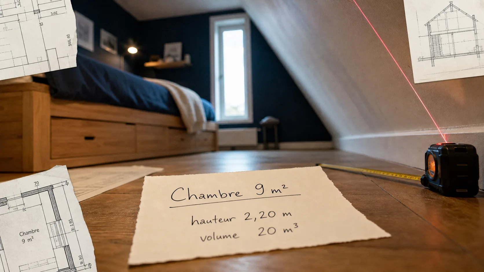 Taille minimum d’une chambre : 9 m², 2,20 m et 20 m³ à connaître