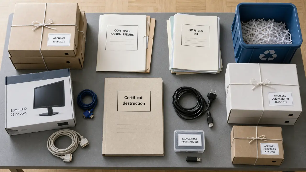 Débarras de bureaux à Paris : archives, informatique et recyclage maîtrisés