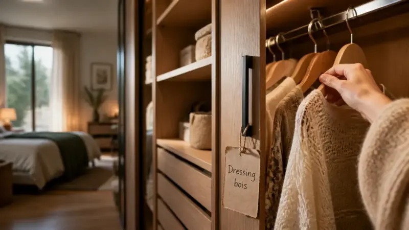 Bois massif, mélaminé ou modulable : quel dressing en bois choisir pour votre chambre ?
