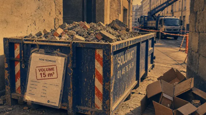 8, 15 ou 30 m³ : quelle taille de benne choisir selon les déchets et l’espace disponible ?