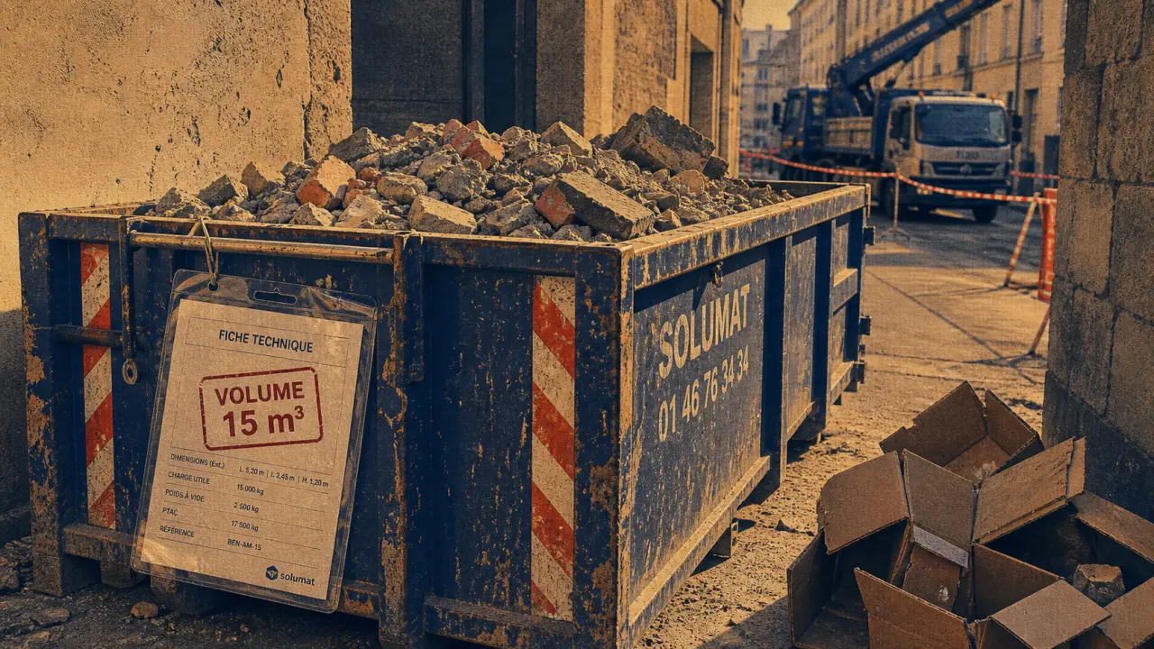 8, 15 ou 30 m³ : quelle taille de benne choisir selon les déchets et l’espace disponible ?