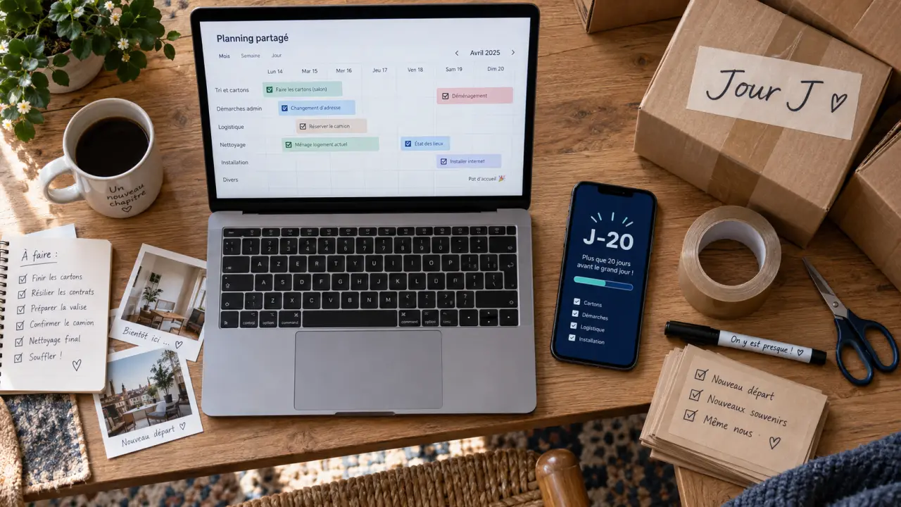 Une application de déménagement simplifie les cartons, l’aide et la connexion Internet