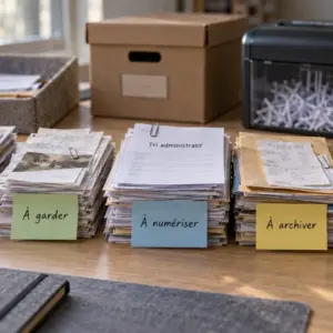 Organiser ses papiers administratifs en 3 zones : traiter, consulter, archiver