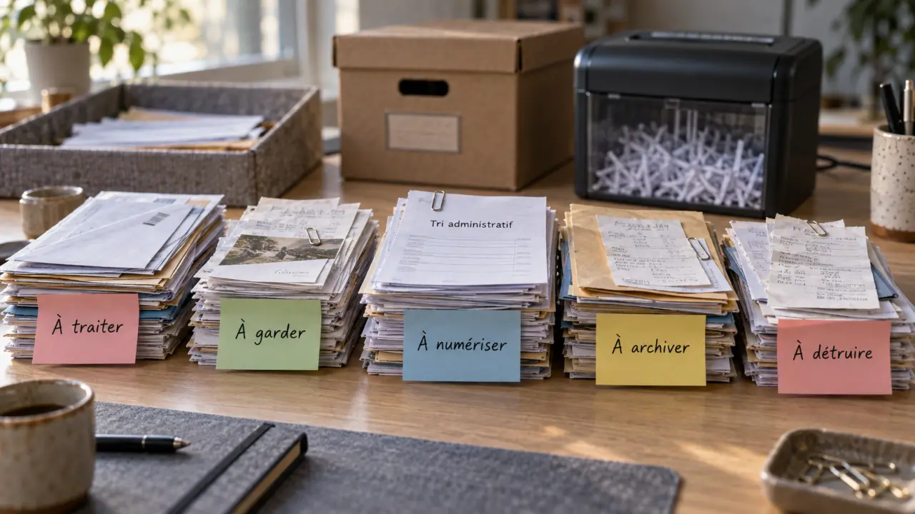 Organiser ses papiers administratifs en 3 zones : traiter, consulter, archiver