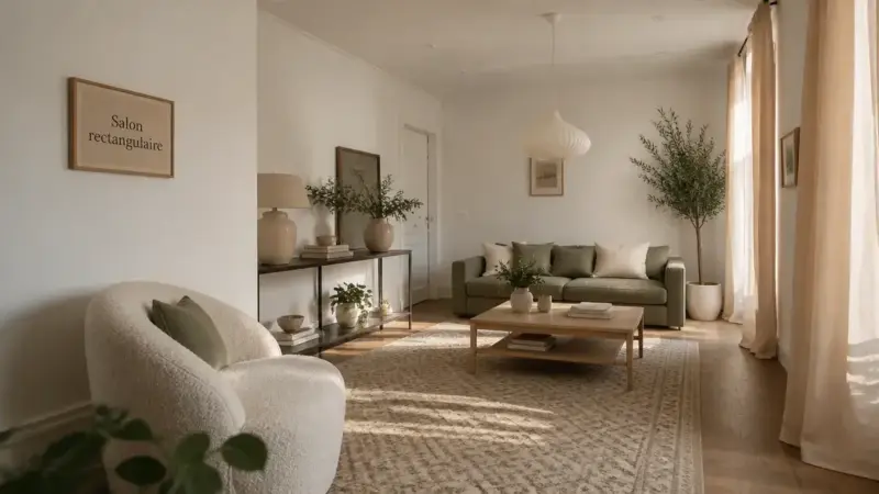 Aménager un salon rectangulaire : 5 stratégies pour casser l&rsquo;effet couloir et optimiser chaque mètre carré