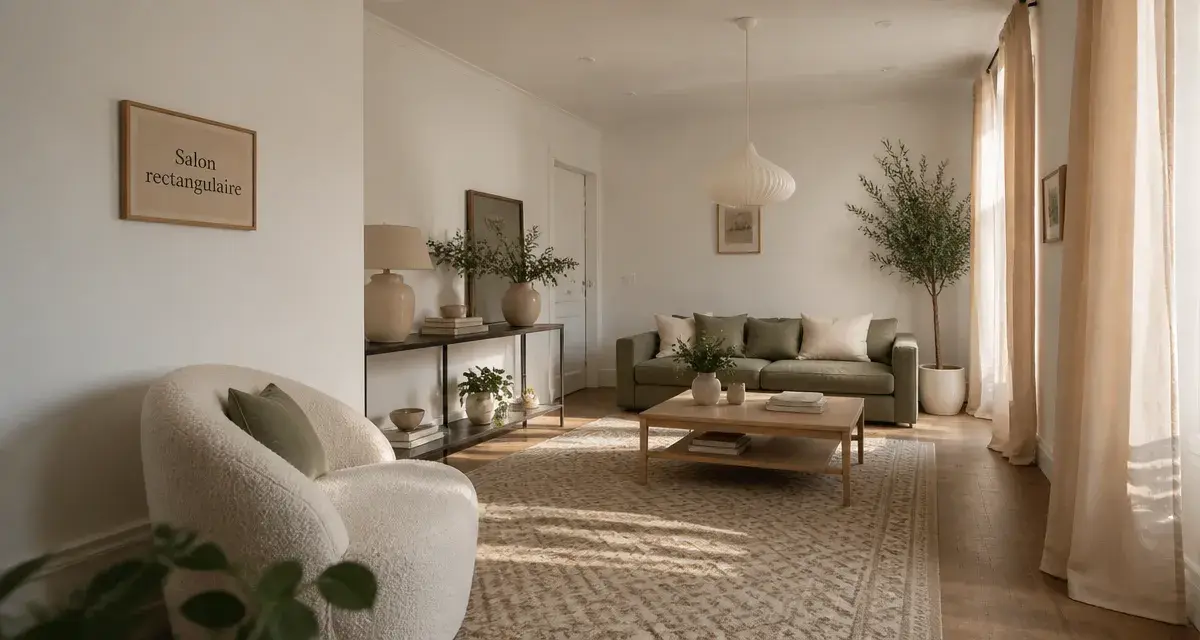 Aménager un salon rectangulaire : 5 stratégies pour casser l&rsquo;effet couloir et optimiser chaque mètre carré